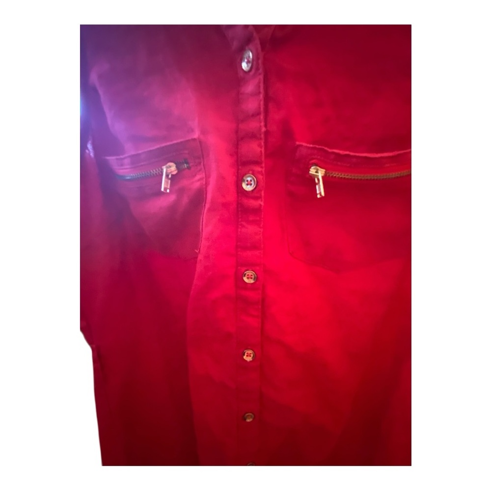 Guess Red Sleeveless Polo Collar Mini Dress - Picture 3 of 7